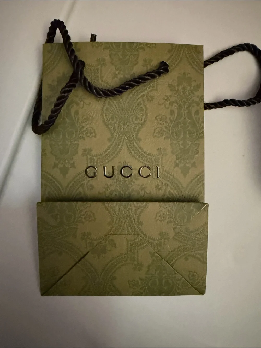Gucci Green Patterned Gift Bag, Box & Dust Pouch Set